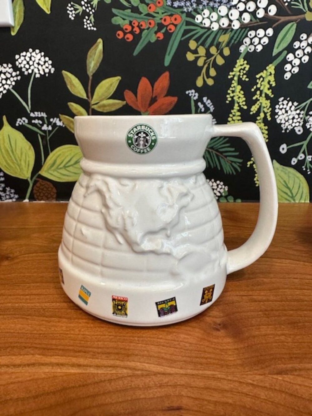 Vintage 1997 Starbucks "Around the World" Globe Mug No-Spill Commuter Mug